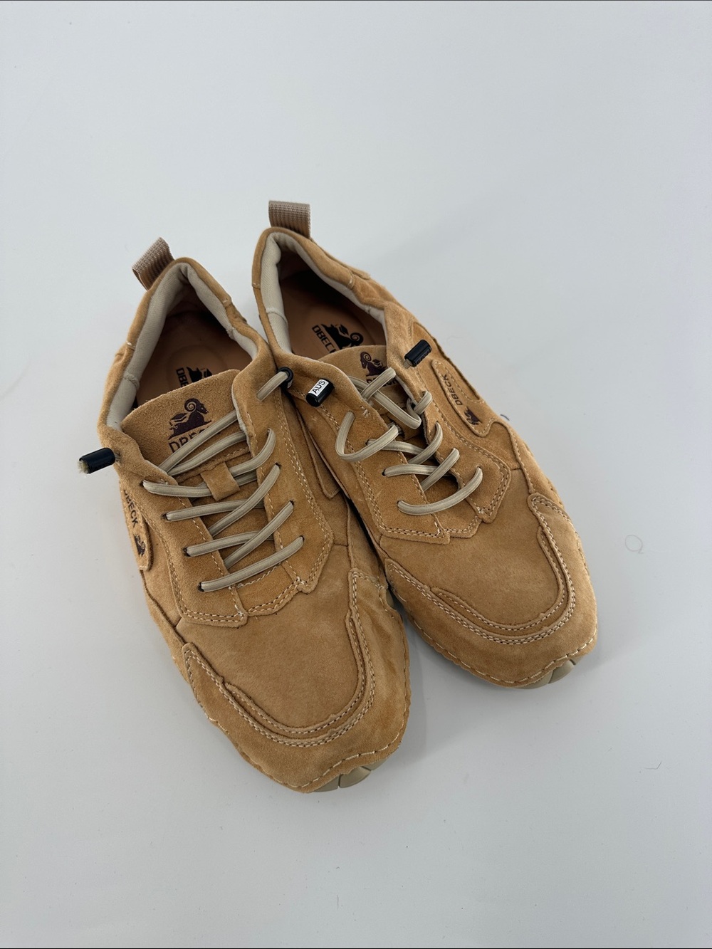 Women’s Suede Moccasin Sneakers in Tan